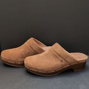 Vionic Kacie Woman's Brown Suede/Leather Size 11 Clogs/Mules.